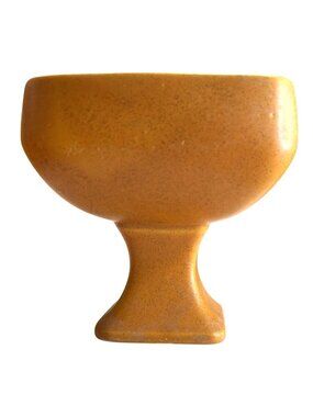 Floraline USA 460 Vintage Orange Ceramic Pedestal Planter 5" Mid-Century Modern